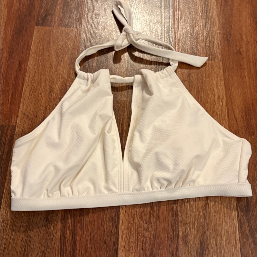 Time and Tru Cream Bikini Top